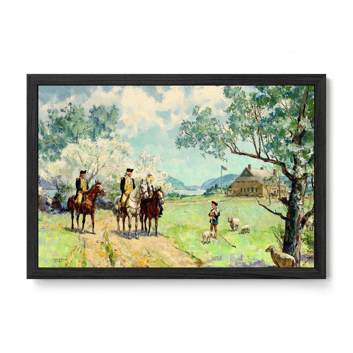 Peace 1783 — A Nation is Born by John F. Gould — Black Premium Oak frame