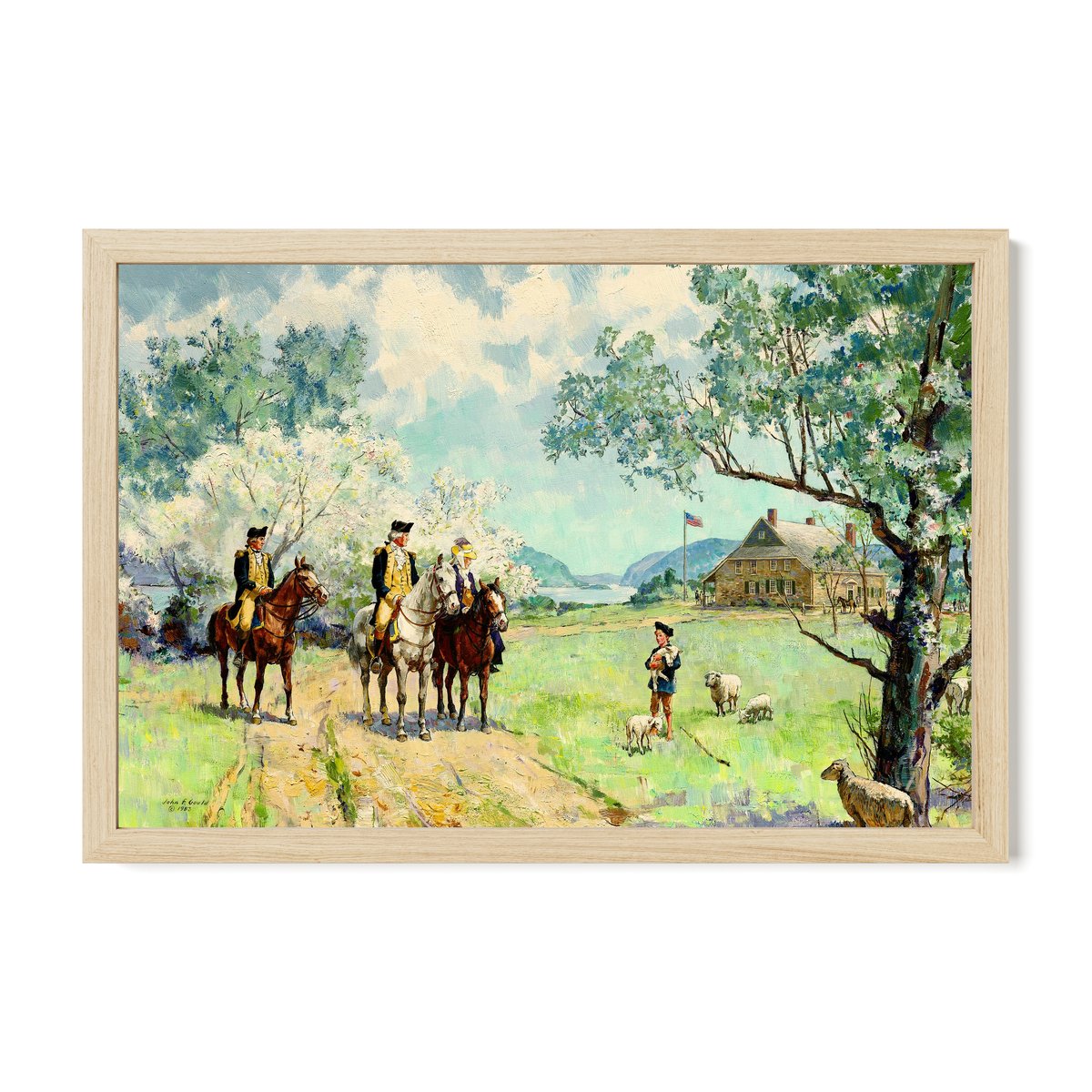 Peace 1783 — A Nation is Born by John F. Gould — Natural Premium Oak frame