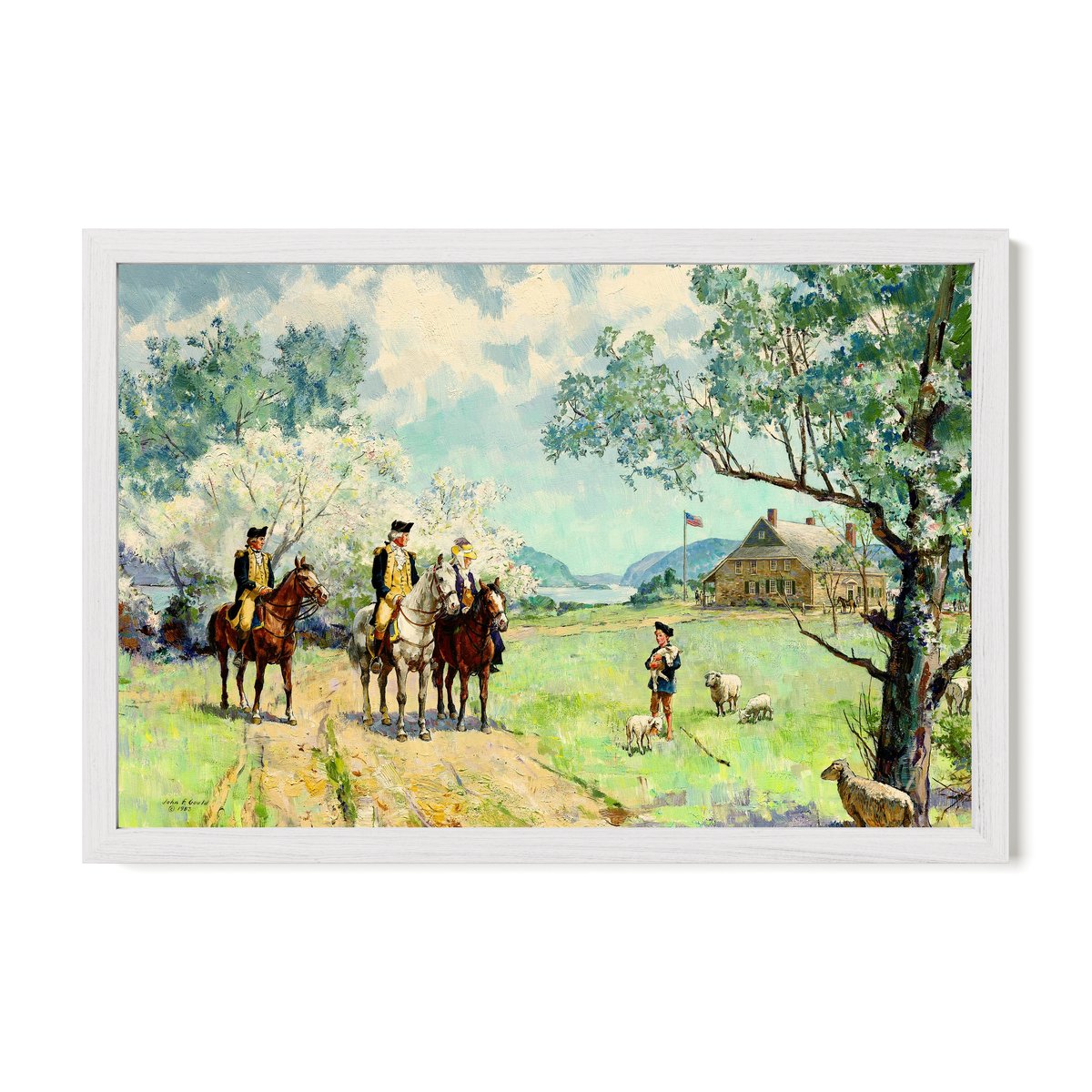 Peace 1783 — A Nation is Born by John F. Gould — White Premium Oak frame